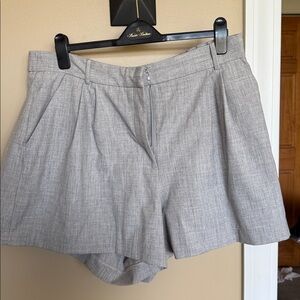 Abercrombie & Fitch Light Gray Curve Love Sloane Tailored Shorts